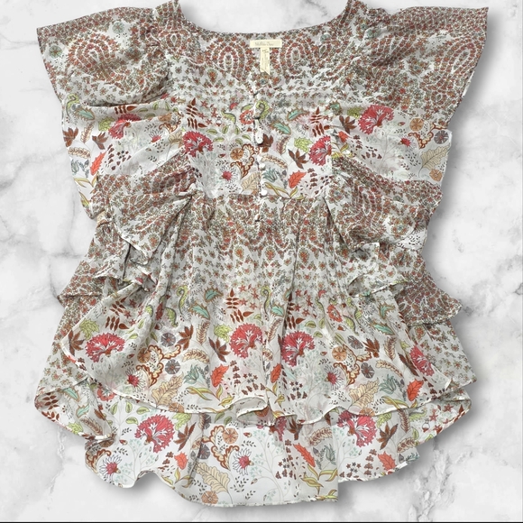 Matilda Jane Tops - Matilda Jane Colorful Floral Blouse Top Shirt Size Small (S) B87